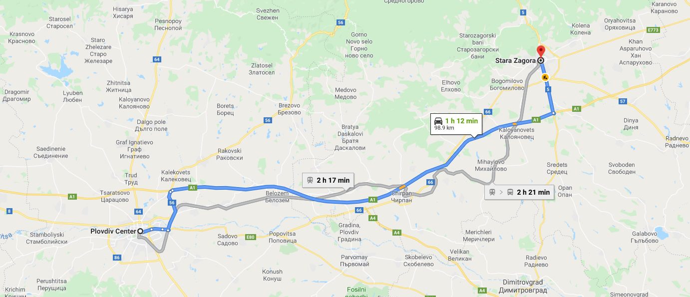 From Stara Zagora to Plovdiv