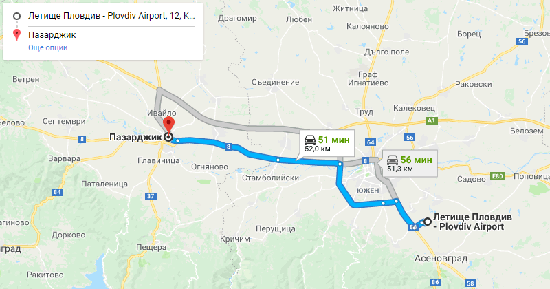 Пловдив до Пазарджик трансфер с такси, Самостоятелен такси трансфер Пловдив Пазарджик