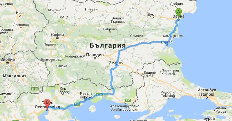 Самостоятелен Трансфер Варна Солун Гърция transfer varna thesaloniki