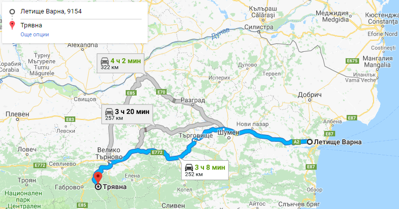 Варна до Трявна трансфер с такси, Самостоятелен такси трансфер Варна Трявна